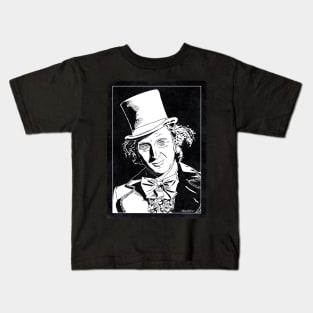 WILLY WONKA (Black and White) Kids T-Shirt